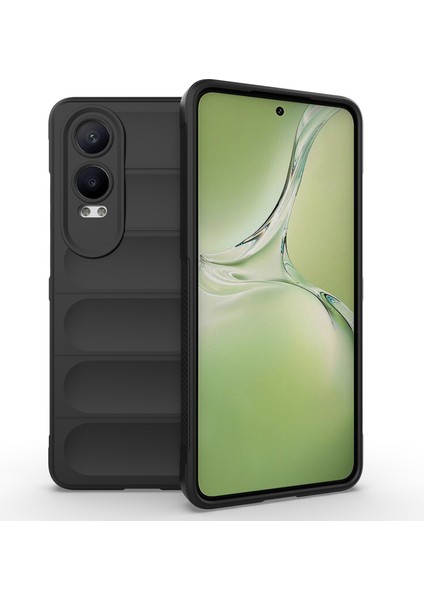 Oneplus Nord Ce4 Lite 5g/oppo K12X 5g (Çin) Kılıf Düşmeye Dayanıklı Yumuşak Tpu Cep Telefonu Kılıfı-Siyah (Yurt Dışından)