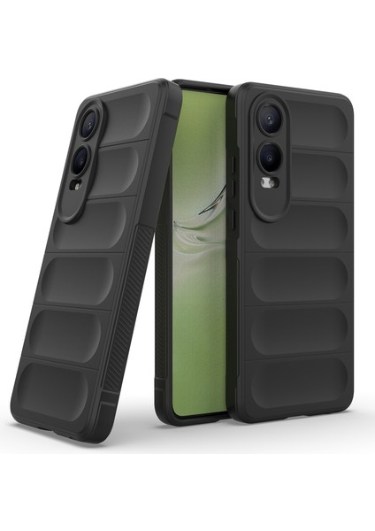 Oneplus Nord Ce4 Lite 5g/oppo K12X 5g (Çin) Kılıf Düşmeye Dayanıklı Yumuşak Tpu Cep Telefonu Kılıfı-Siyah (Yurt Dışından)