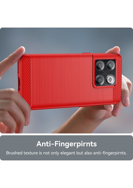 Oneplus Ace Pro 5g Telefon Kabuk Kılıfı Parmak Izi Önleyici Fırçalanmış Karbon Fiber Doku Yumuşak Tpu Telefon Kılıfı-Kırmızı (Yurt Dışından) fırsatları
