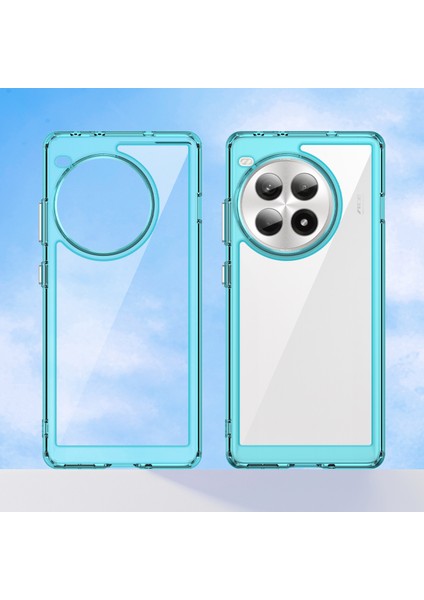 Oneplus Ace 3 Pro 5g Kılıf Tpu+Akrilik Şeffaf Arka Telefon Kılıfı-Şeffaf Mavi (Yurt Dışından)
