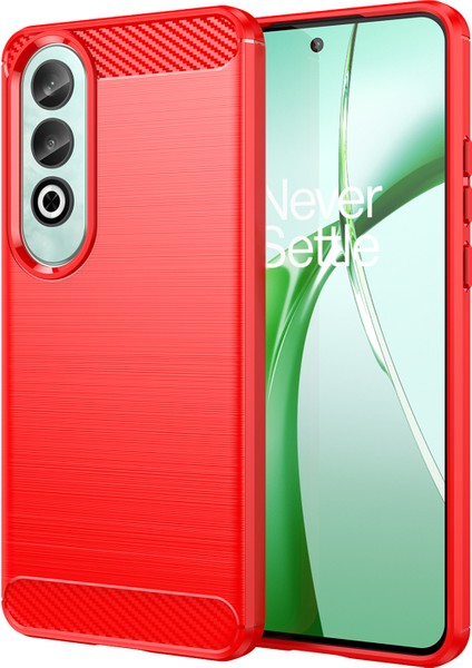 Oneplus Nord Ce4 5g Kılıf Karbon Fiber Doku Tpu Telefon Kılıfı -Kırmızı (Yurt Dışından)