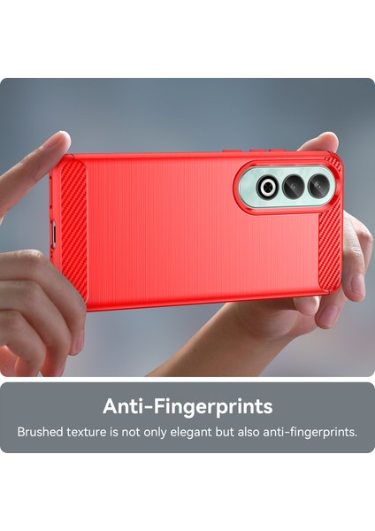 Oneplus Nord Ce4 5g Kılıf Karbon Fiber Doku Tpu Telefon Kılıfı -Kırmızı (Yurt Dışından)