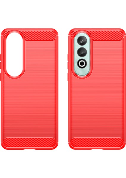 Oneplus Nord Ce4 5g Kılıf Karbon Fiber Doku Tpu Telefon Kılıfı -Kırmızı (Yurt Dışından)