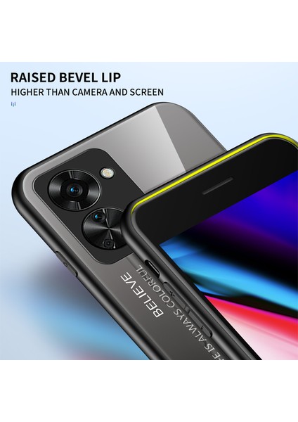 Oneplus Nord 2t 5g Darbeye Dayanıklı Degrade Renk Temperli Cam Kılıf Sert Pc Yumuşak Tpu Çerçeve Kapak Koruyucu-Degrade Pembe Mavi (Yurt Dışından) fırsatları