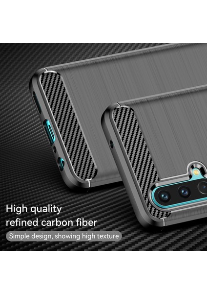 1.8mm Hava Yastığı Tasarım Tpu Kılıf Parmak Izi Olmayan Fırçalanmış Yüzey Telefon Kılıfı Karbon Fiber Doku ile Oneplus Nord Ce 5g-Siyah (Yurt Dışından) fiyatları