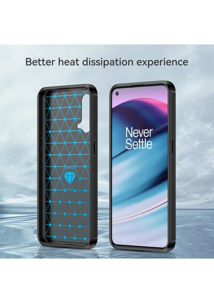 1.8mm Hava Yastığı Tasarım Tpu Kılıf Parmak Izi Olmayan Fırçalanmış Yüzey Telefon Kılıfı Karbon Fiber Doku ile Oneplus Nord Ce 5g-Siyah (Yurt Dışından) fırsatları