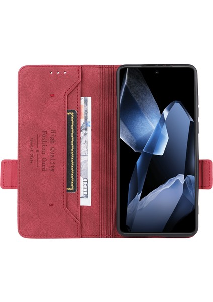 Oneplus 13 Kılıf Deri Cüzdan Kapaklı Telefon Kılıfı Donanım Dekorlu-Gül (Yurt Dışından)