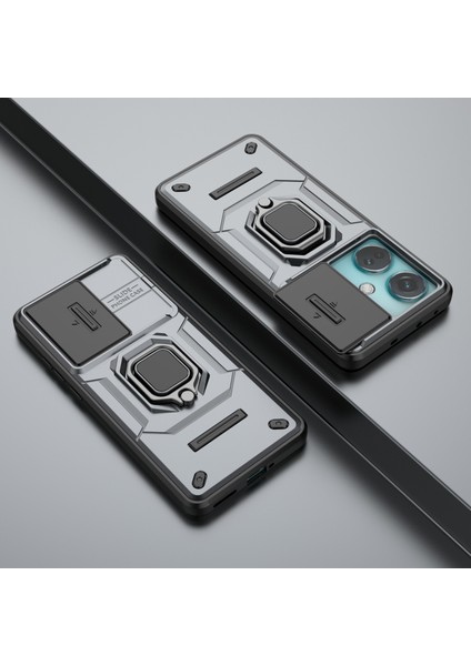 Oneplus Nord Ce3 5g Kılıf Kickstand Telefon Kılıfı Sürgülü Lens Koruyucu-Gri (Yurt Dışından) modelleri