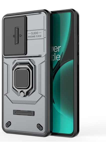 Oneplus Nord Ce3 5g Kılıf Kickstand Telefon Kılıfı Sürgülü Lens Koruyucu-Gri (Yurt Dışından) fırsatları