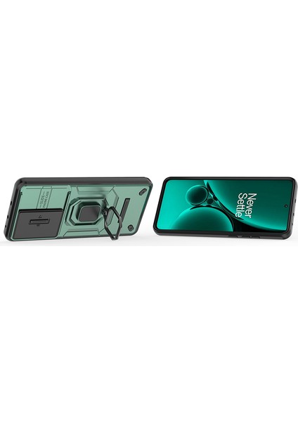 Oneplus Nord Ce3 5g Kılıf Kickstand Telefon Kılıfı Sürgülü Lens Koruyucu-Yeşil (Yurt Dışından) indirimleri