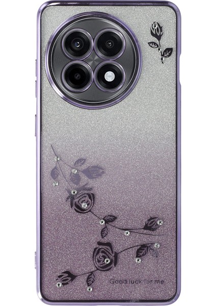 Kadem Oneplus Ace 5 5G/13R 5g Kılıf Çiçek Tpu Esnek Degrade Telefon Kılıfı-Mor (Yurt Dışından)