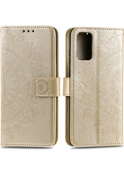 Imprint Flower Deri Cüzdan Kılıf Oneplus 8t/8t Pro Telefon Kılıfı-Altın (Yurt Dışından) indirimleri