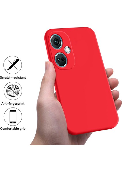 Oneplus Nord Ce3 5g Için Sıvı Silikon Telefon Kılıfı Yumuşak Astar Darbeye Dayanıklı Telefon Kılıfı-Kırmızı (Yurt Dışından) modelleri
