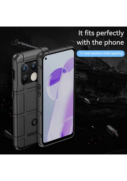 Sağlam Kare Izgara Tasarım Kalınlaştırılmış Tpu Tampon Darbeye Dayanıklı Koruyucu Kılıf Oneplus 10 Pro 5g-Siyah (Yurt Dışından) fiyatları