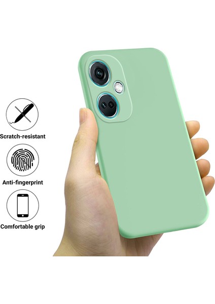Oneplus Nord Ce3 5g Için Sıvı Silikon Telefon Kılıfı Yumuşak Astar Darbeye Dayanıklı Telefon Kılıfı-Yeşil (Yurt Dışından) modelleri