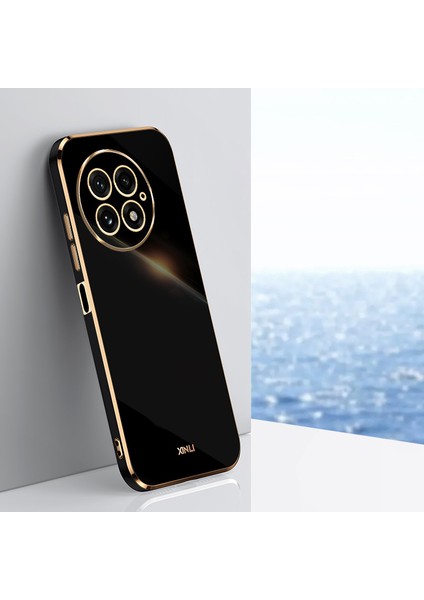 Xınlı Oneplus 13 Kılıf Tpu Telefon Kılıfı Galvanik Çerçeveli-Siyah (Yurt Dışından)
