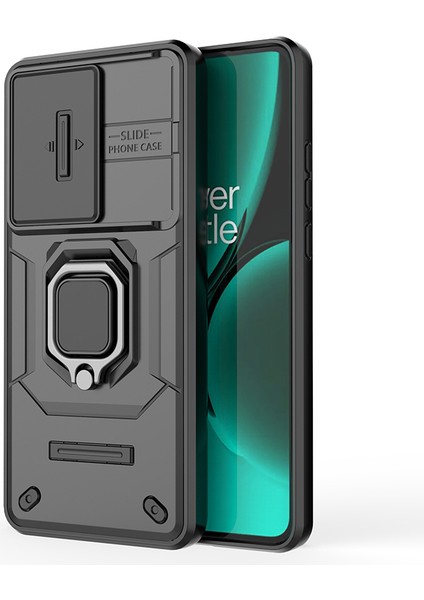 Oneplus Nord Ce3 5g Kılıf Kickstand Telefon Kılıfı Sürgülü Lens Koruyucu-Siyah (Yurt Dışından) fırsatları