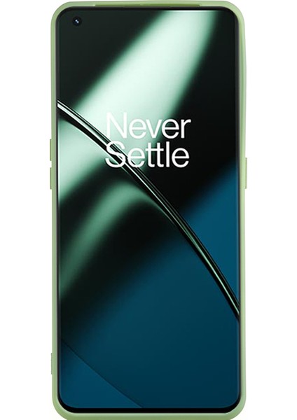 Oneplus 11 5g Tpu Telefon Kılıfı Smooth Touch Ka Kaplamalı Fiber Astarlı-Fasulye Yeşili (Yurt Dışından)