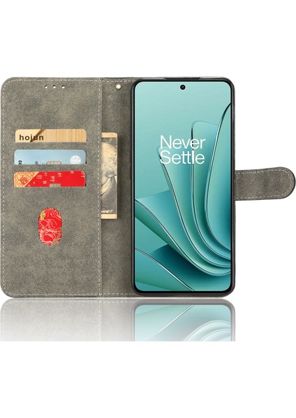 Oneplus Nord 3 5g/ace 2V Cep Telefonu Standı Kılıfı Pu Deri Rfıd Engelleme Cüzdan Kılıfı Kayışlı-Siyah (Yurt Dışından)