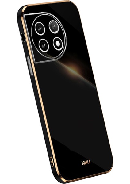 Xınlı Tpu Telefon Kılıfı Oneplus 11 5g, Tam Lens Korumalı Galvanik Kenar Telefon Kılıfı-Siyah (Yurt Dışından)