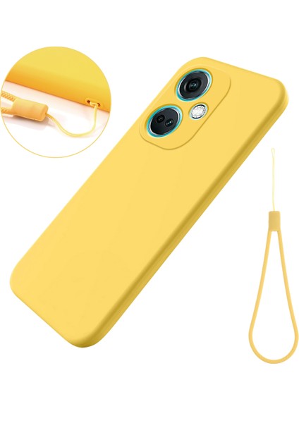 Oneplus Nord Ce3 5g Için Sıvı Silikon Telefon Kılıfı Yumuşak Astar Darbeye Dayanıklı Telefon Kılıfı-Sarı (Yurt Dışından)