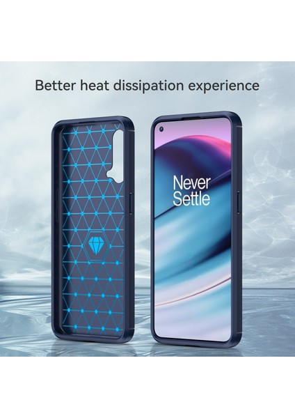 1.8mm Hava Yastığı Tasarım Tpu Kılıf Parmak Izi Olmayan Fırçalanmış Yüzey Telefon Kılıfı Karbon Fiber Doku ile Oneplus Nord Ce 5g-Mavi (Yurt Dışından) fırsatları