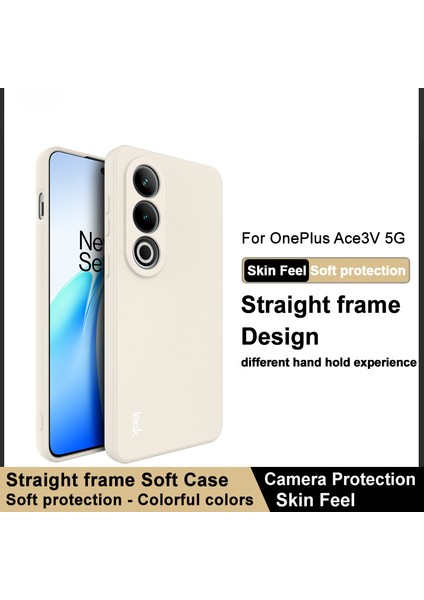 Imak Uc-4 Serisi Oneplus Ace 3V 5g Tpu Kılıf Düz Kenar Koruyucu Telefon Kılıfı-Beyaz (Yurt Dışından)