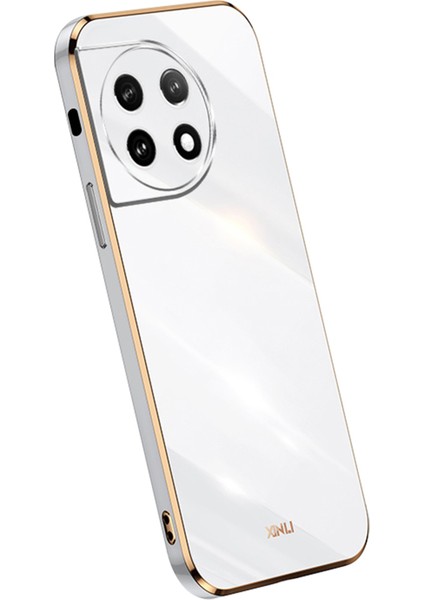 Xınlı Tpu Telefon Kılıfı Oneplus 11 5g, Tam Lens Korumalı Galvanik Kenar Telefon Kılıfı-Beyaz (Yurt Dışından)