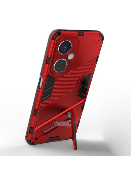 Oneplus Nord Ce 3 Lite 5g/nord N30 5g Kickstand Telefon Kılıfı Tpu+Pc Çizilmez Arka Kapak-Kırmızı (Yurt Dışından)
