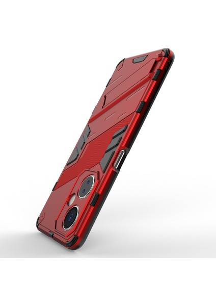 Oneplus Nord Ce 3 Lite 5g/nord N30 5g Kickstand Telefon Kılıfı Tpu+Pc Çizilmez Arka Kapak-Kırmızı (Yurt Dışından)