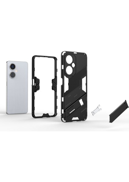 Oneplus Nord Ce 3 Lite 5g/nord N30 5g Kickstand Telefon Kılıfı Tpu+Pc Çizilmez Arka Kapak-Beyaz (Yurt Dışından)