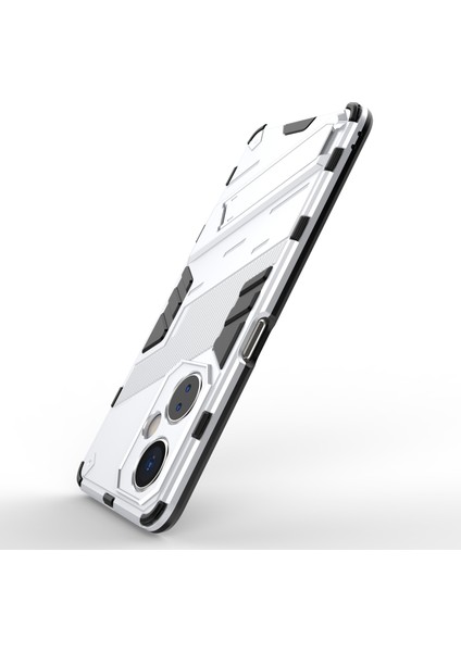 Oneplus Nord Ce 3 Lite 5g/nord N30 5g Kickstand Telefon Kılıfı Tpu+Pc Çizilmez Arka Kapak-Beyaz (Yurt Dışından)