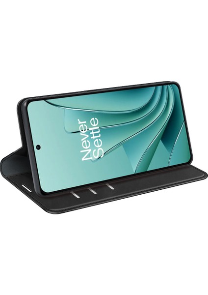 Oneplus Ace 2V/NORD 3 5g Cep Telefonu Pu Deri Cüzdan Kabuk Flip Kılıf Için Skin-Touch Stand Kılıfı-Siyah (Yurt Dışından)
