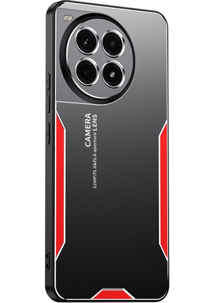 Oneplus Ace 3 Pro 5g Kılıf Düşmeye Karşı Dayanıklı Alüminyum Alaşımlı Hibrit Telefon Kılıfı-Kırmızı (Yurt Dışından)