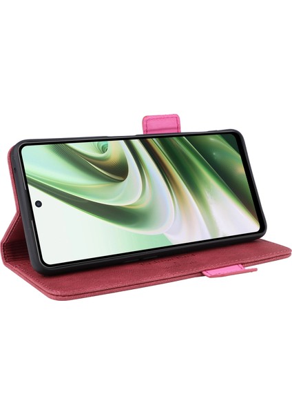 Oneplus Nord Ce 3 Lite 5g/nord N30 5g Için Anti-Düşürme Telefon Kılıfı, Donanım Dekorlu Flip Deri Cüzdan Telefon Kılıfı Standlı-Gül (Yurt Dışından)