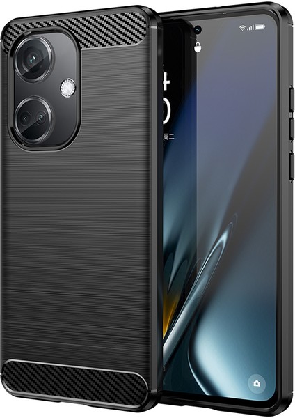 Oppo K11 5g/oneplus Nord Ce3 5g Telefon Kılıfı Karbon Fiber Doku Yumuşak Tpu Fırçalanmış Kapak-Siyah (Yurt Dışından)