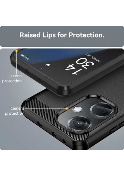 Oppo K11 5g/oneplus Nord Ce3 5g Telefon Kılıfı Karbon Fiber Doku Yumuşak Tpu Fırçalanmış Kapak-Siyah (Yurt Dışından) indirimleri
