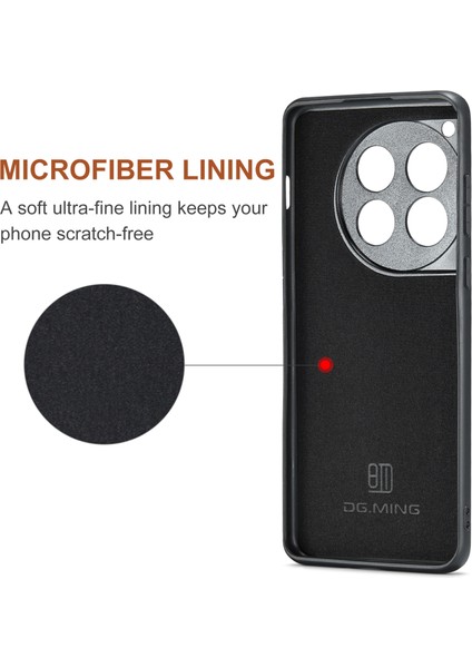 Dg.mıng M2 Serisi Oneplus 12 5g Kickstand Kılıf Çıkarılabilir Manyetik Cüzdan Telefon Kılıfı-Siyah (Yurt Dışından)
