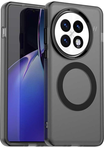 Oneplus 13 Kılıfı Magsafe Pc+Tpu+Pet Düşmeye Karşı Telefon Kılıfı ile Uyumlu-Siyah (Yurt Dışından)