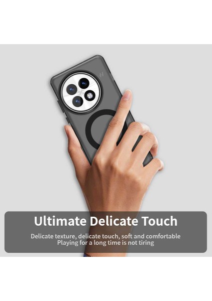 Oneplus 13 Kılıfı Magsafe Pc+Tpu+Pet Düşmeye Karşı Telefon Kılıfı ile Uyumlu-Siyah (Yurt Dışından)