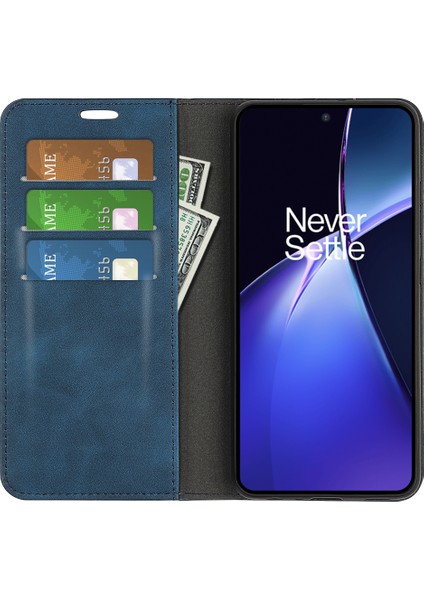 Oneplus Nord Ce4 Lite 5g/oppo K12X 5g(Çin)Cüzdan Telefon Kılıfı Cilt Dokunuşlu Deri Kapaklı Kılıf-Mavi (Yurt Dışından) fiyatları