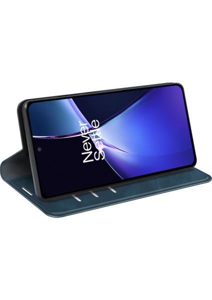 Oneplus Nord Ce4 Lite 5g/oppo K12X 5g(Çin)Cüzdan Telefon Kılıfı Cilt Dokunuşlu Deri Kapaklı Kılıf-Mavi (Yurt Dışından) modelleri