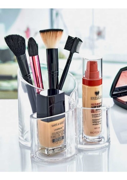 Çok Amaçlı Kozmetik ve Makyaj Organizeri - Şeffaf ve Şık Düzenleyici
