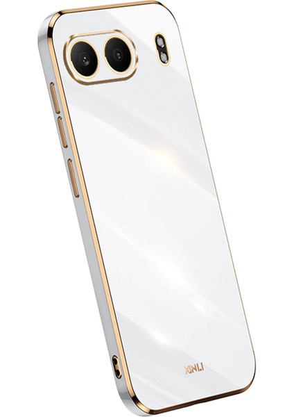 Xınlı Oneplus Nord 4 Kılıf Tpu Telefon Kılıfı Galvanik Çerçeveli-Beyaz (Yurt Dışından)