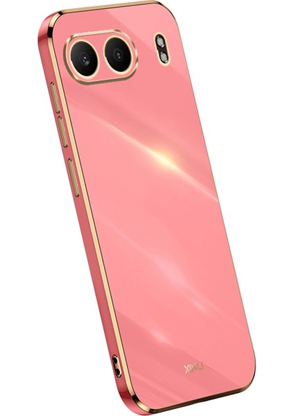 Xınlı Oneplus Nord 4 Kılıf Tpu Telefon Kılıfı Galvanik Çerçeveli-Kırmızı (Yurt Dışından)