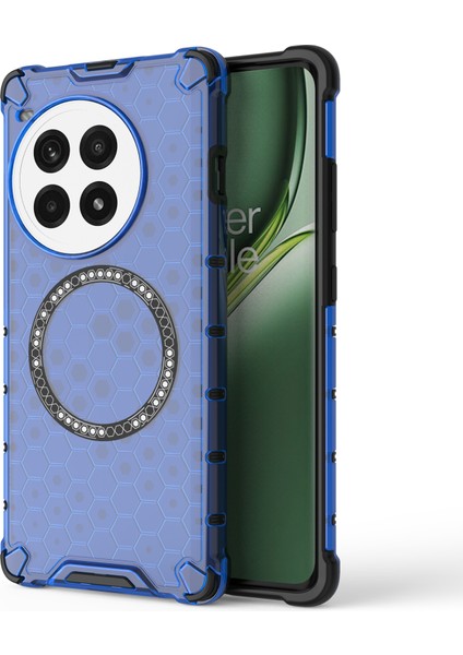 Oneplus Ace 3 Pro 5g Manyetik Kılıf Petek Tpu+Pc Düşmeye Karşı Telefon Kılıfı-Mavi (Yurt Dışından)
