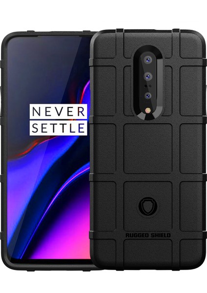 Sağlam Kare Izgara Dokulu Darbeye Dayanıklı Tpu Telefon Kılıfı Oneplus 7 Pro-Siyah (Yurt Dışından) fiyatları