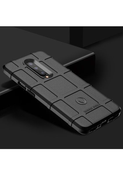 Sağlam Kare Izgara Dokulu Darbeye Dayanıklı Tpu Telefon Kılıfı Oneplus 7 Pro-Siyah (Yurt Dışından) modelleri