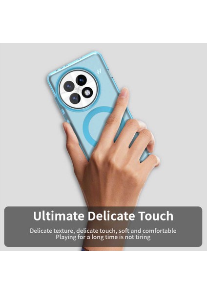 Oneplus 13 Kılıfı Için Magsafe Pc+Tpu+Pet Düşmeye Karşı Telefon Kılıfı-Mavi ile Uyumlu (Yurt Dışından)
