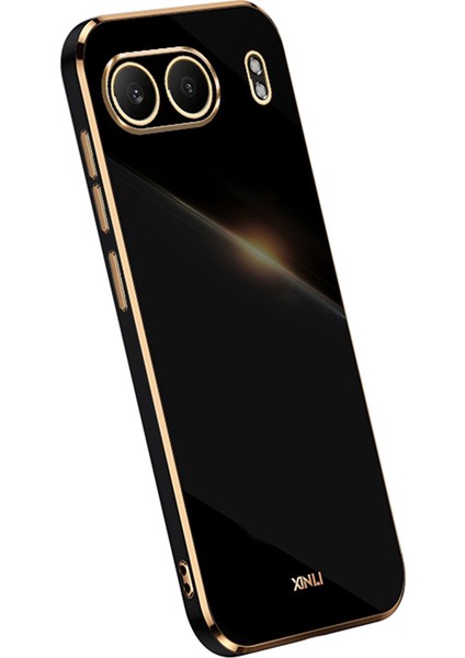 Xınlı Oneplus Nord 4 Kılıf Tpu Telefon Kılıfı Galvanik Çerçeveli-Siyah (Yurt Dışından)